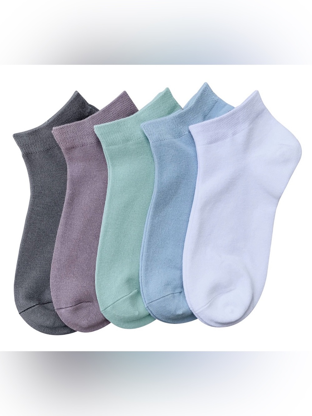 SERISIMPLE Women Bamboo Ankle Socks 5 Pack Pastel NIP Large